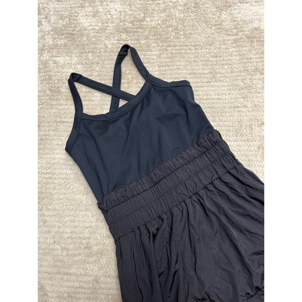 FP Movement by Free People The Way Home Skortsie Romper - Black - Size Large